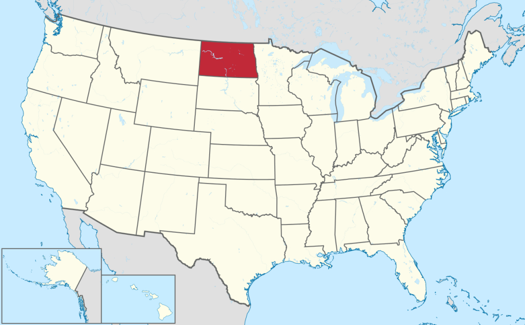 Datei:north Dakota In United States.svg – Wikipedia | Map of North Dakota USA