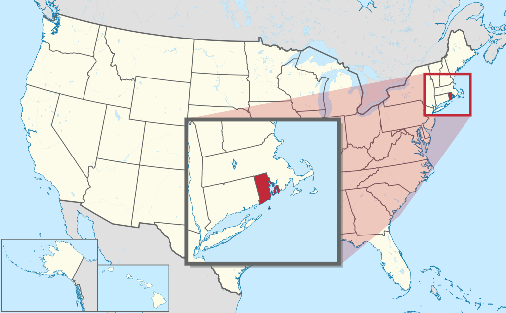 Datei:rhode Island In United States (Zoom) (Extra Close).Svg | Rhode Island on a Map of USA