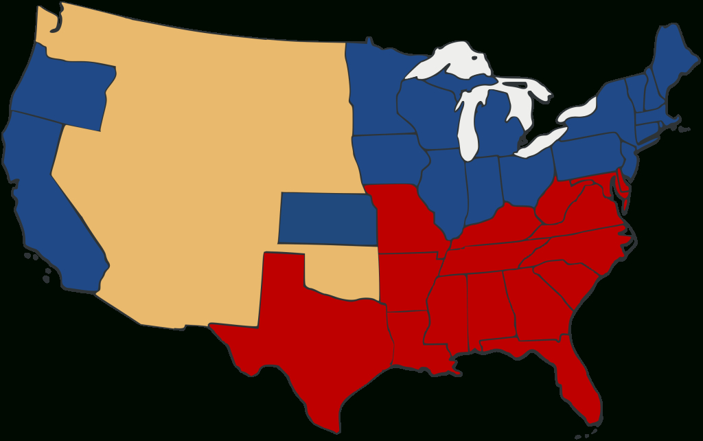 Datei:slave And Free States Before The American Civil War.svg | Map Of Usa Before The Civil War