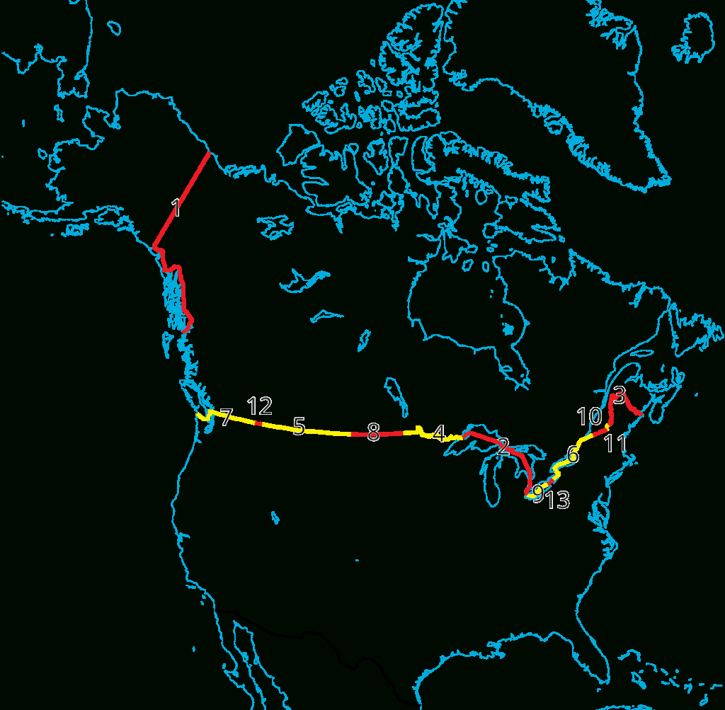 Datei:us-Canada-Border-States.svg – Wikipedia | Map Of Usa And Canada Border