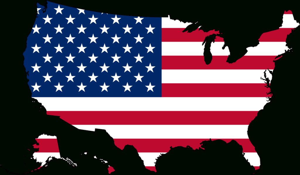 Datei:usa Flag Map.svg – Wikipedia | Map of USA with Flag