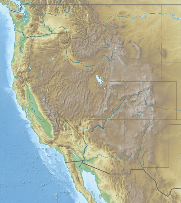 Map of the West USA