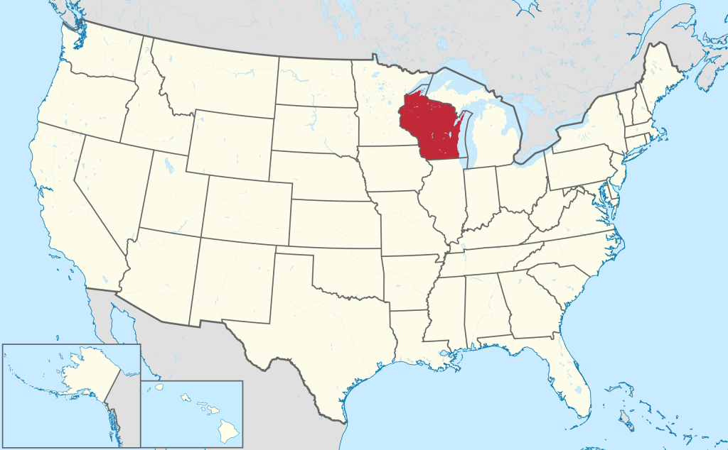 Datei:wisconsin In United States.svg – Wikipedia | Wisconsin on Map of USA