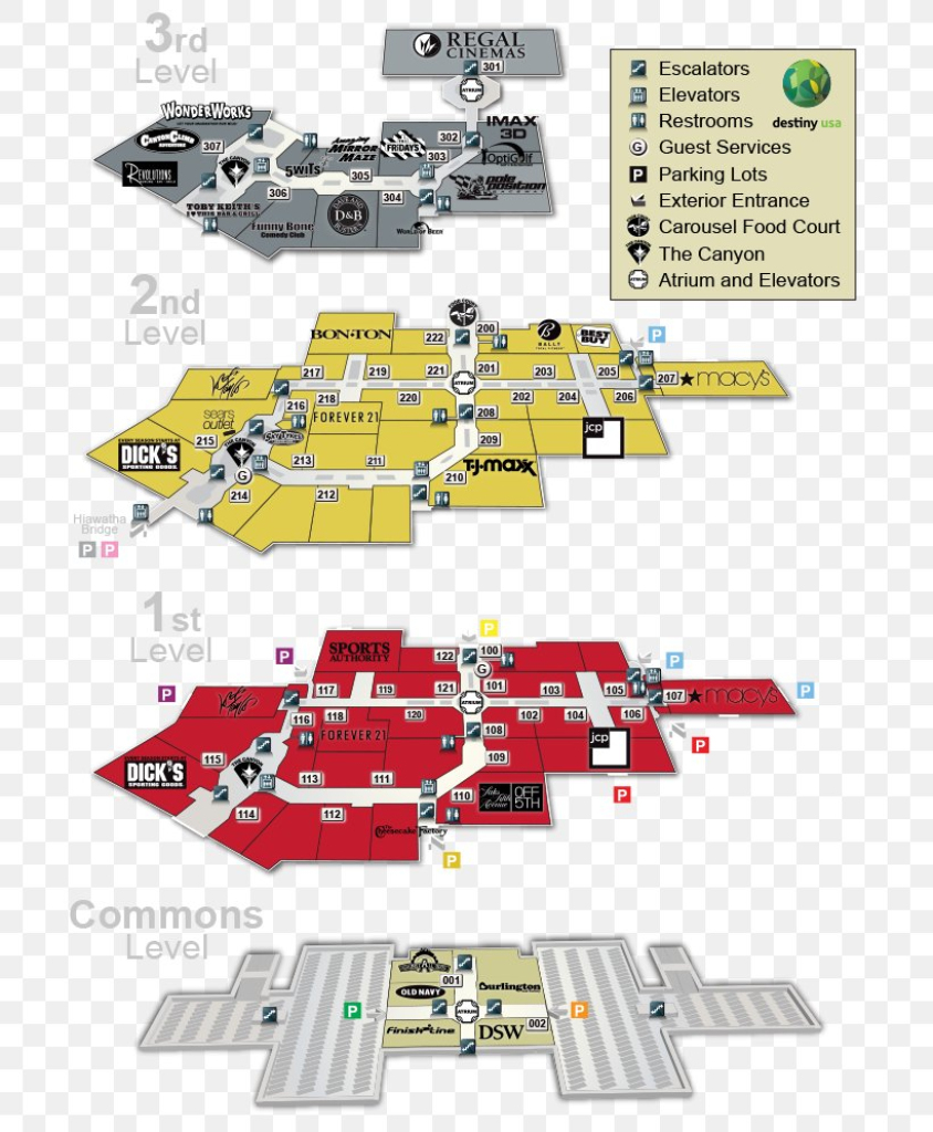 Destiny Usa Drive Shopping Centre Floor Plan Building Png | Destiny Usa Map Of Mall