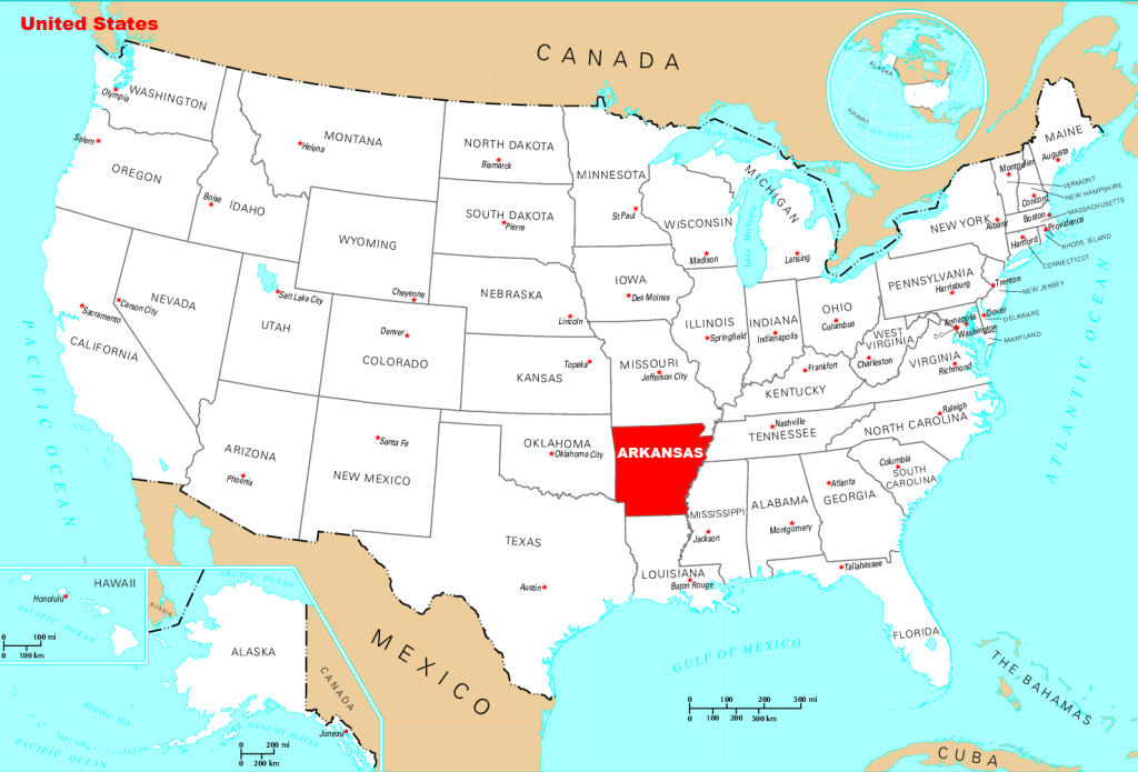 Detailed Location Map Of Arkansas State. Arkansas State Detailed | Arkansas on Map of USA