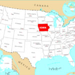 Detailed Location Map Of Iowa State. Iowa State Detailed Location | Iowa On Map Of USA