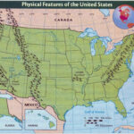 Detailed Physical Features Map Of The United States | Vidiani | Physical Features Map Of The Usa