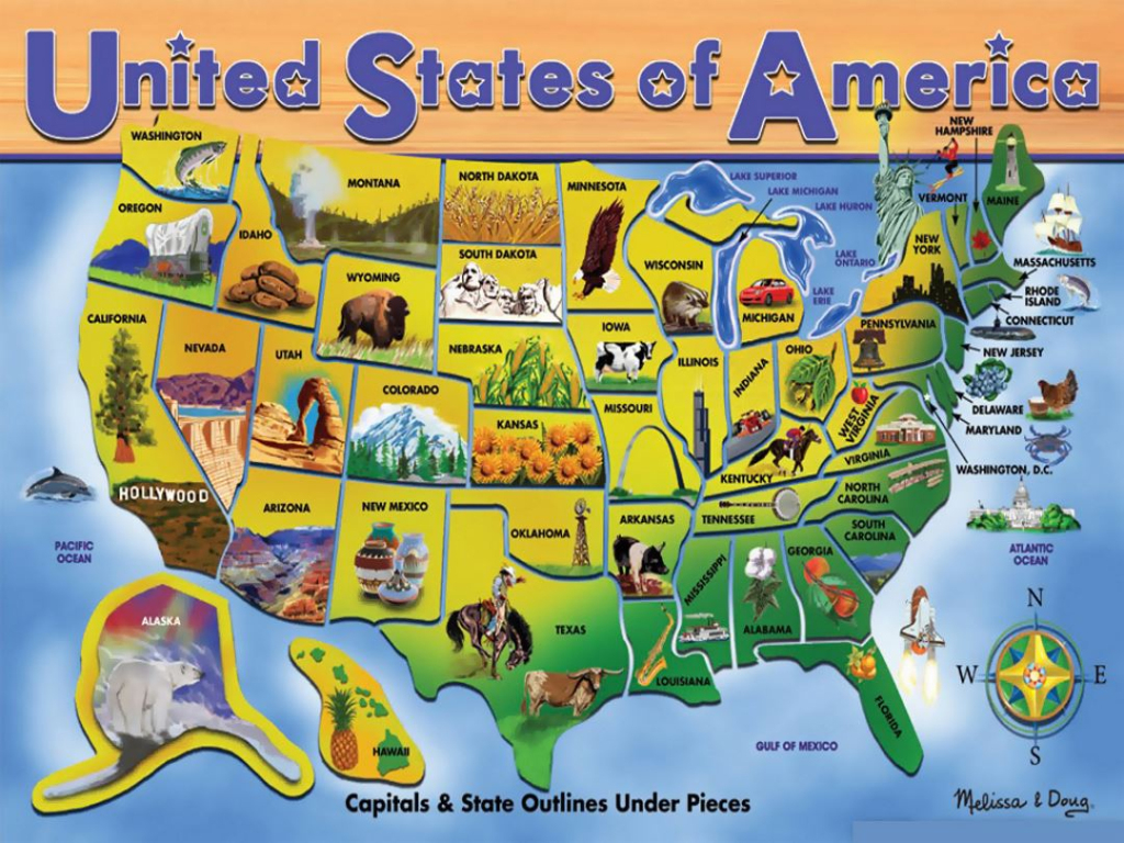 Detailed Tourist Illustrated Map Of The United States Of America | Tourist Map Of Usa East Coast
