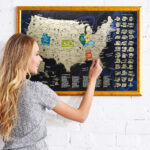 Detailed Usa Push Pin Travel Map   Colorful United States Scratch | Map Of USA Scratch Off