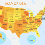 Detailed Vector Map Of United State Of America With States And | Map Of The Country USA