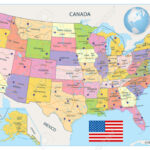 Detaillierte Verwaltungskarte Der Usa Mit Städten, Ortschaften Und | Map Of The Usa With Cities And Towns