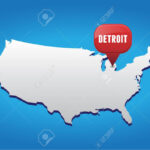 Detroit On Usa Map Royalty Free Svg, Cliparts, Vectors, And Stock | Detroit In The Map Of Usa