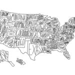 Digital Download United States Map, Coloring Page State Map | Printable Coloring Map Of USA