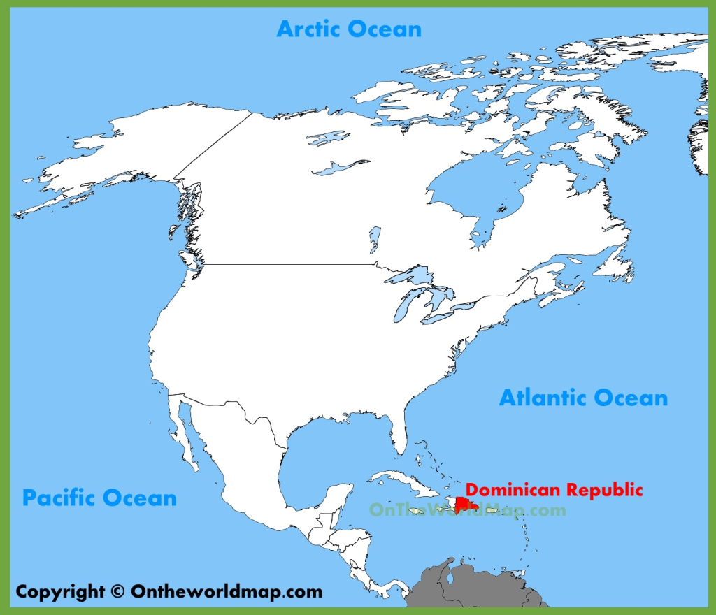 Dominican Republic Location On The North America Map | Map of Dominican Republic and USA