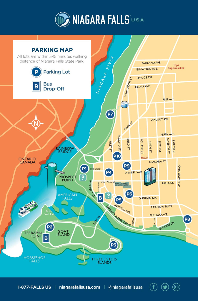Downtown Niagara Falls, Ny Parking Mapdestination Niagara Usa | Map Of Niagara Falls Usa