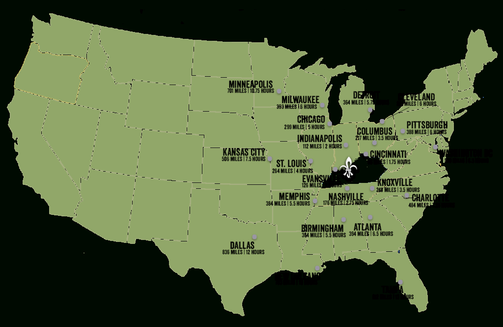 Driving To Louisville: Plan Your Road Trip : Gotolouisville | Louisville On Map Of Usa
