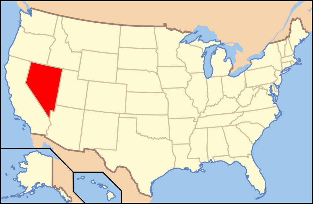 ውክፔዲያ - ስዕል:Map Of Usa Nv.svg | Nevada on the Map of the USA