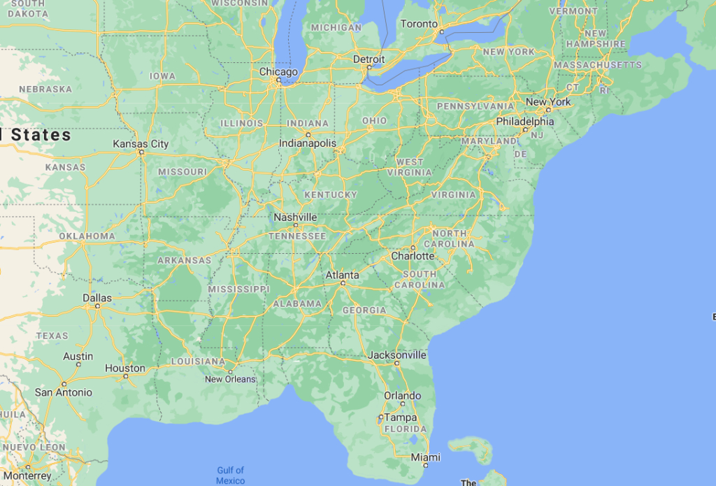 East Coast On Google Maps If The Sea Level Dropped150M (500Ft | Google Map Of East Coast Usa