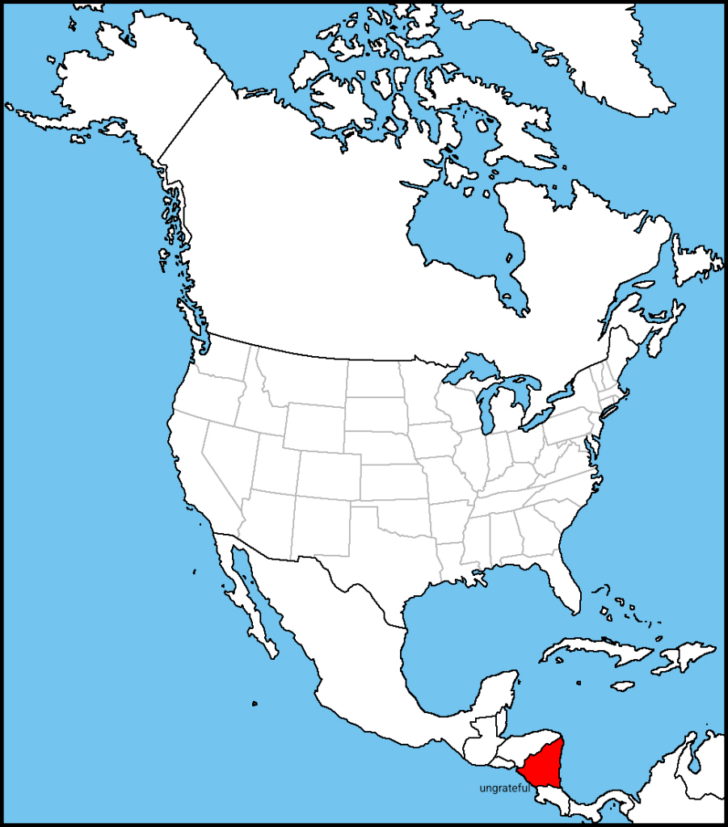 Map of Costa Rica and USA