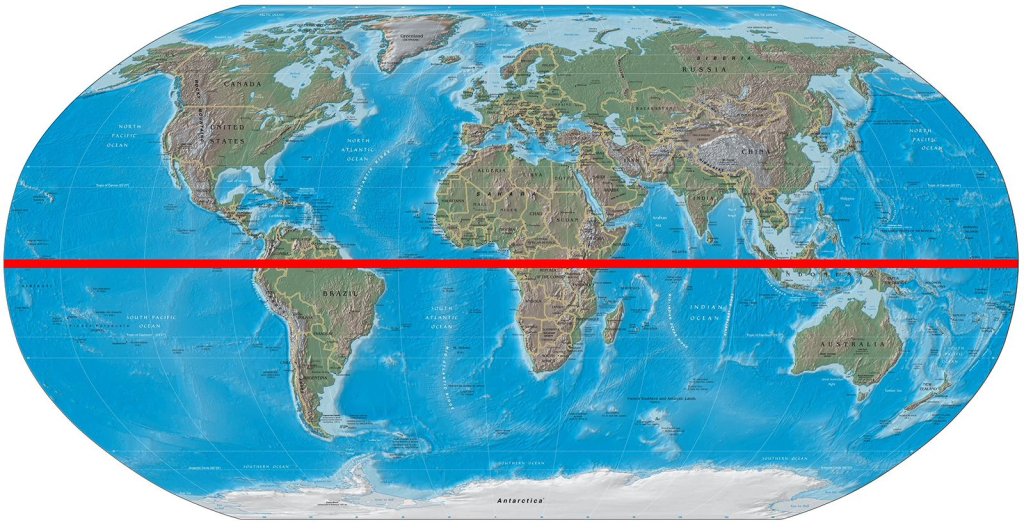 Equator | Definition, Location, &amp;amp; Facts | Britannica | Map of USA with Equator