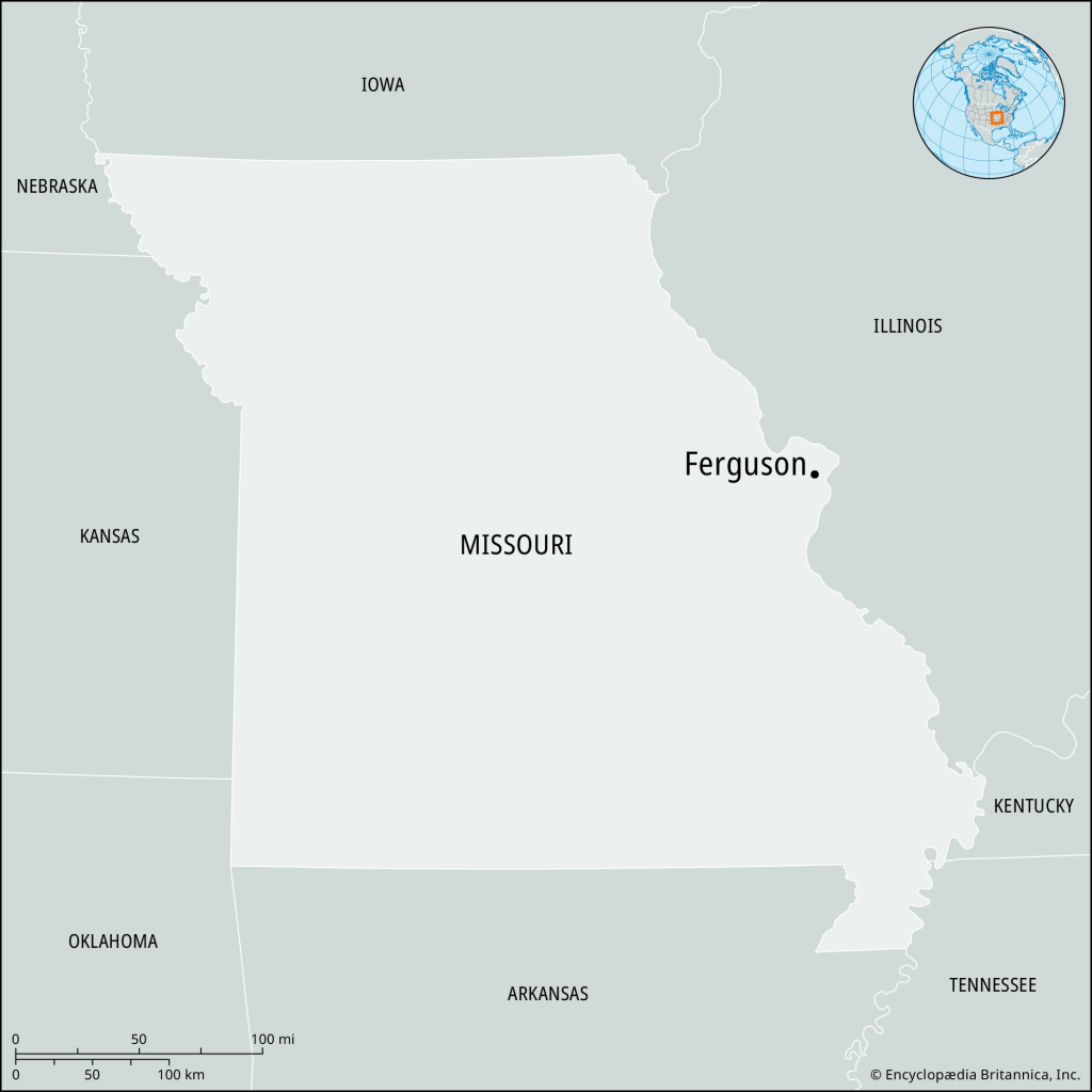 Ferguson | Missouri, History, &amp;amp; Population | Britannica | Ferguson Missouri Map of USA