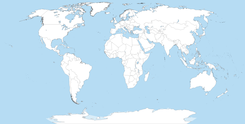 File:a Large Blank World Map With Oceans Marked In Blue | Vertical Blank World Map Printable Maps of USA