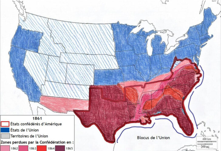 Map of USA Civil War Map of USA Civil War