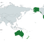 File:australia, New Zealand, United States Security Treaty Map | Map Of Usa And Australia