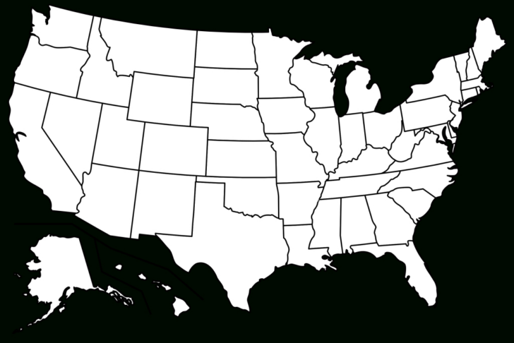 Map of USA with States Blank