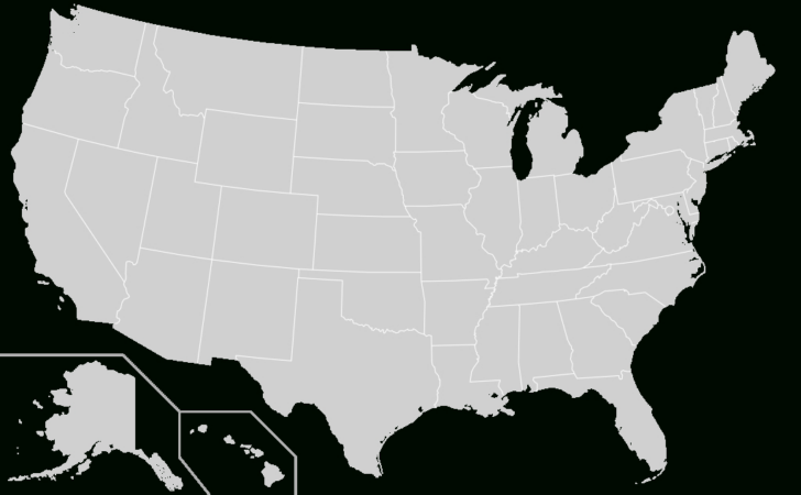 Blank Map of USA Names Electoral Votes Printable