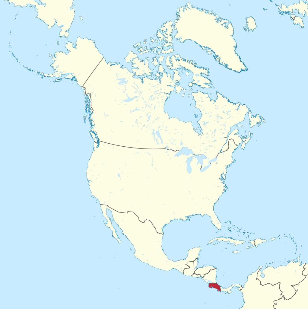 File:costa Rica In North America (-Mini Map -Rivers).Svg | Map Of Costa Rica And Usa