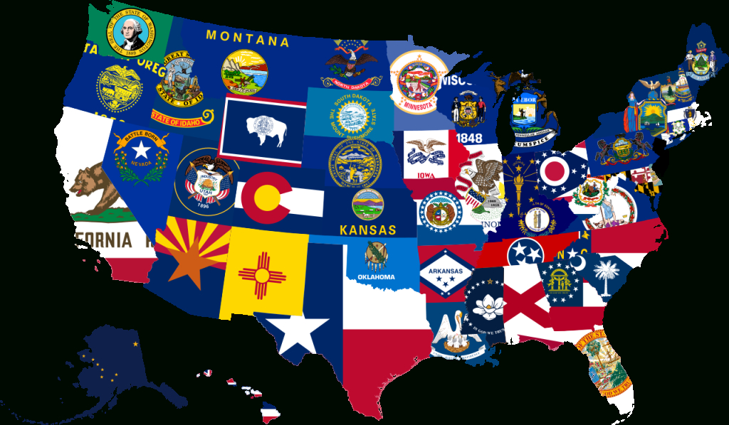 File:flag-Map Of The 50 States Of The United States.svg | Map of USA with Flags
