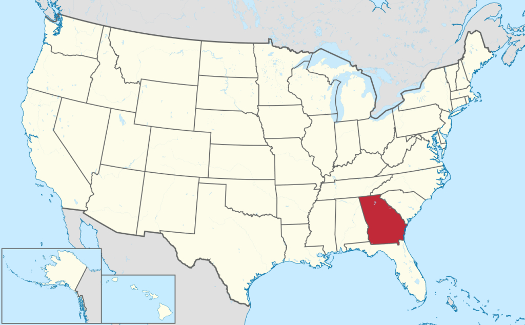 File:georgia In United States.svg - Wikimedia Commons | Where Is Atlanta On The Map Of Usa