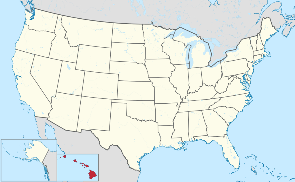 File:hawaii In United States.svg - Wikimedia Commons | Hawaii on a Map of USA