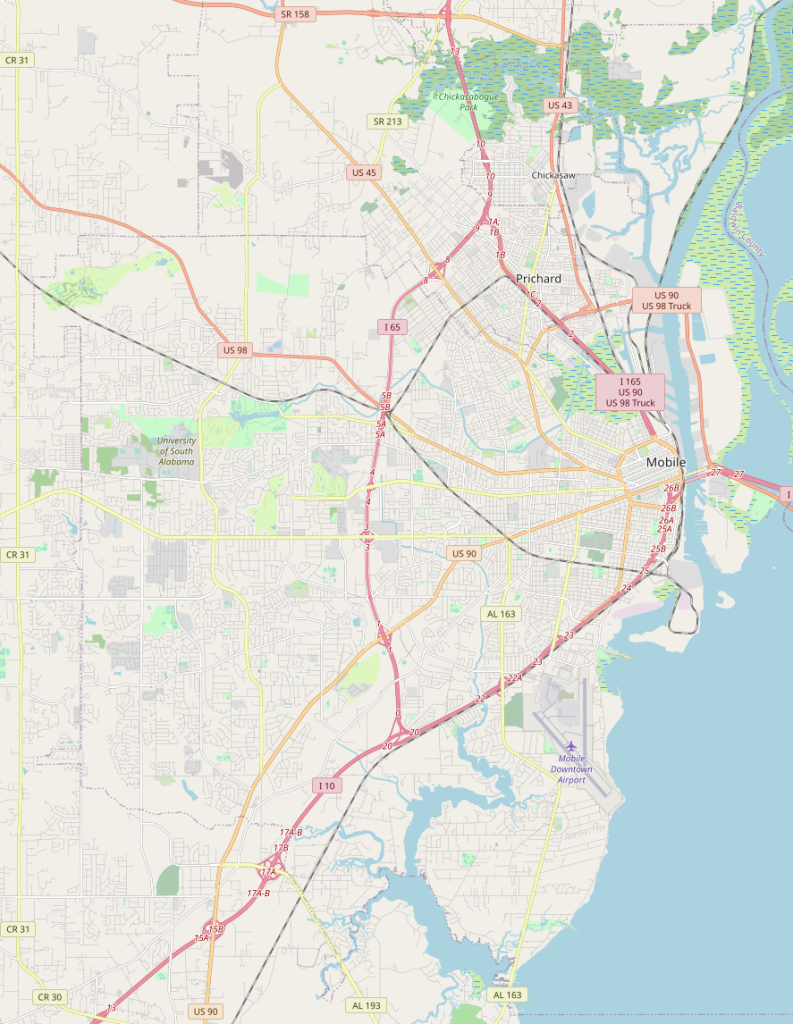 File:location Map Usa Alabama Mobile - Wikimedia Commons | Map of Mobile Alabama USA