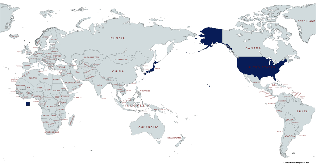File:map Of Us-Japan Alliance - Wikimedia Commons | Map of USA and Japan