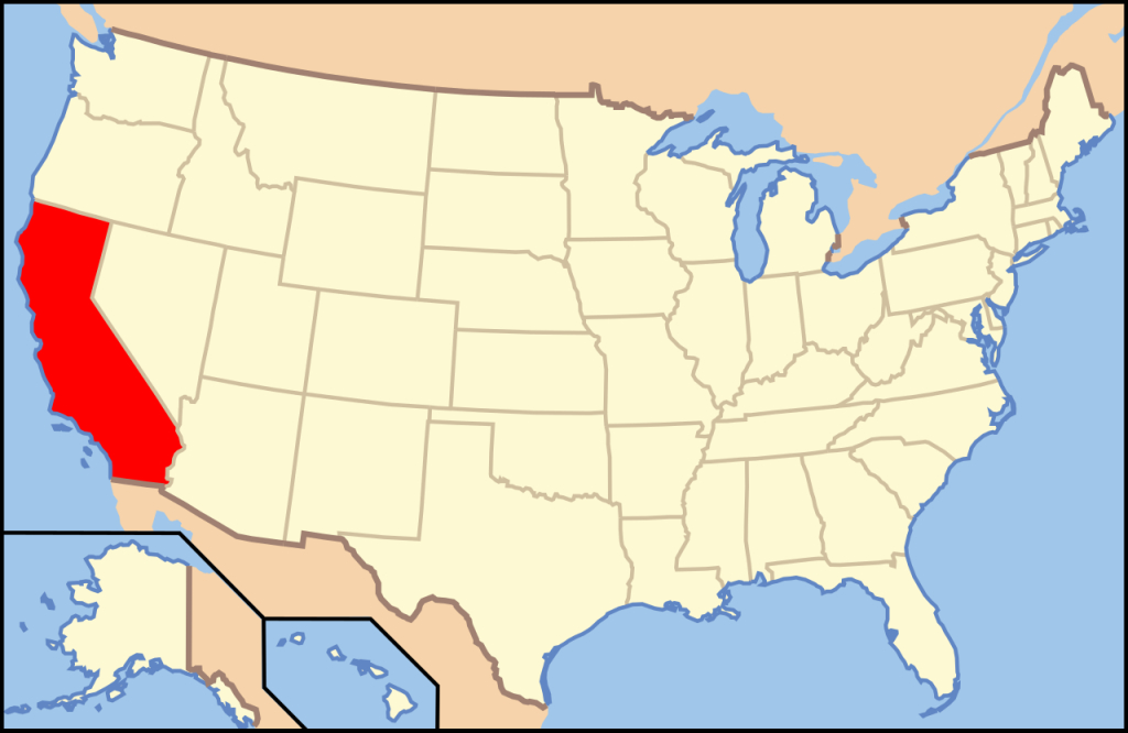 File:map Of Usa Ca.svg - Wikimedia Commons | California on the Map of USA