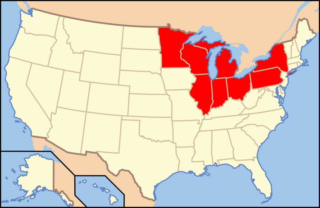 File:map Of Usa Highlighting Great Lakes Region.svg - Wikipedia | Great Lakes On Map Of Usa