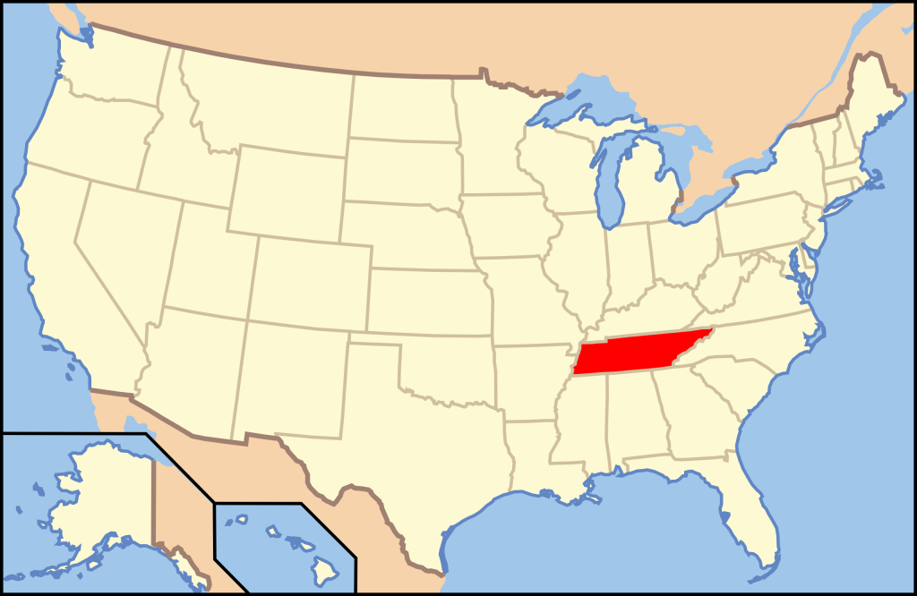 File:map Of Usa Tn.svg - Wikipedia | Tennessee on Map of USA