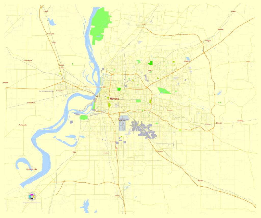 File:memphis Tennessee Us Street Map.svg - Wikimedia Commons | Map Of Memphis Tennessee Usa