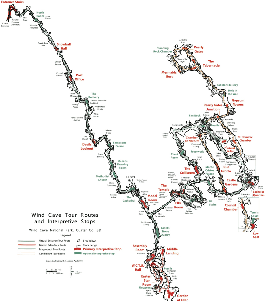 File:nps Wind-Cave-Older-Tour-Map - Wikimedia Commons | Map Of Caves In Usa