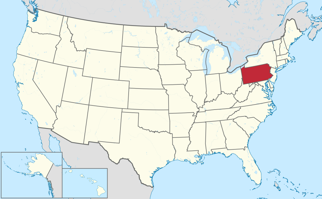File:pennsylvania In United States.svg - Wikimedia Commons | Pennsylvania On The Map Of Usa