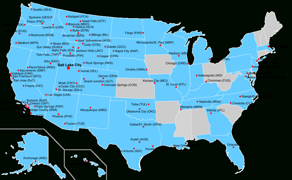 File:slc Airport Nonstop Map 2014 - Wikimedia Commons | Salt Lake City on the Map of USA