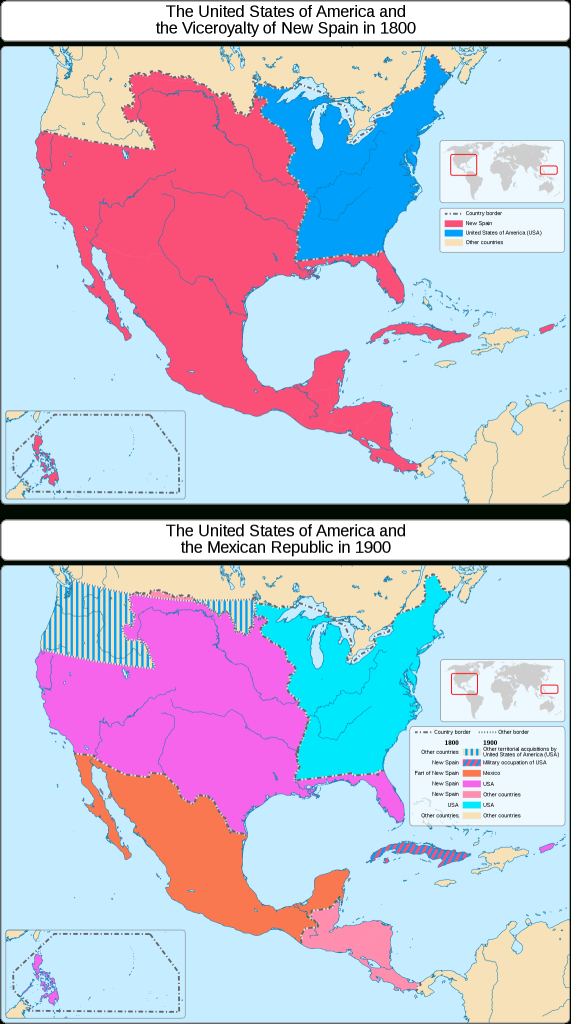 File:territorial Evolution Of Mexico And The Usa (1800–1900) 01 | Map of Mexico Before USA