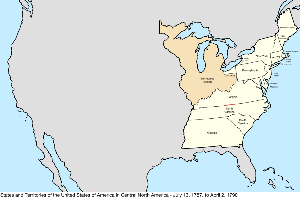 File:united States Central Map 1787-07-13 To 1790-04-02 | Map Of Usa In 1790
