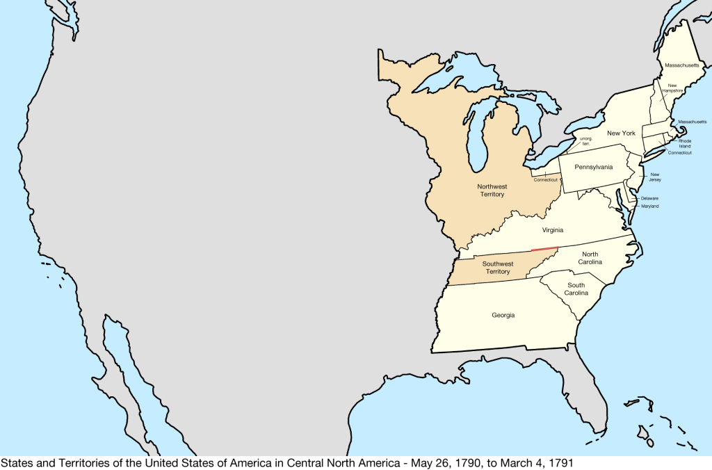 File:united States Central Map 1790-05-26 To 1791-03-04 | Map Of The Usa In 1790