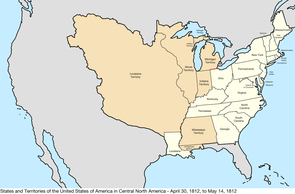 File:united States Central Map 1812-04-30 To 1812-05-14 | Map Of Usa In 1812