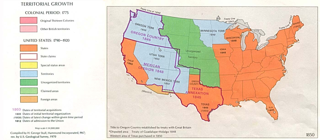 File:usa Territorial Growth 1850 - Wikimedia Commons | Map Of Usa In 1883