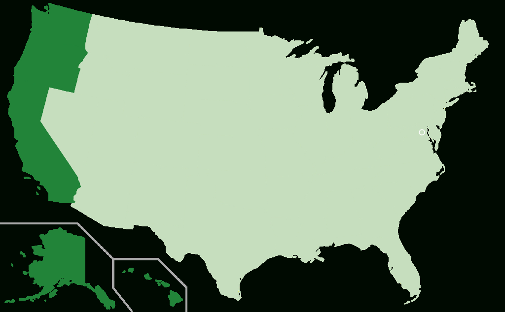 File:west Coast Of The United States Map.svg - Wikipedia | Transparent Map Of The West Usa