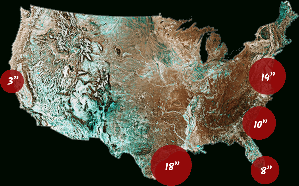 Find Your State&amp;#039;S Sea Level Rise - Sea Level Rise | Map Of Usa With Sea Level Rise